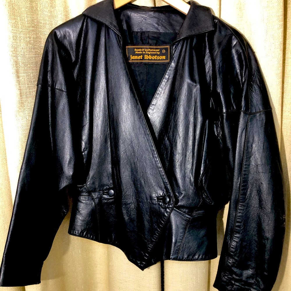 Vintage Janet Ibbotson Black Leather Jacket